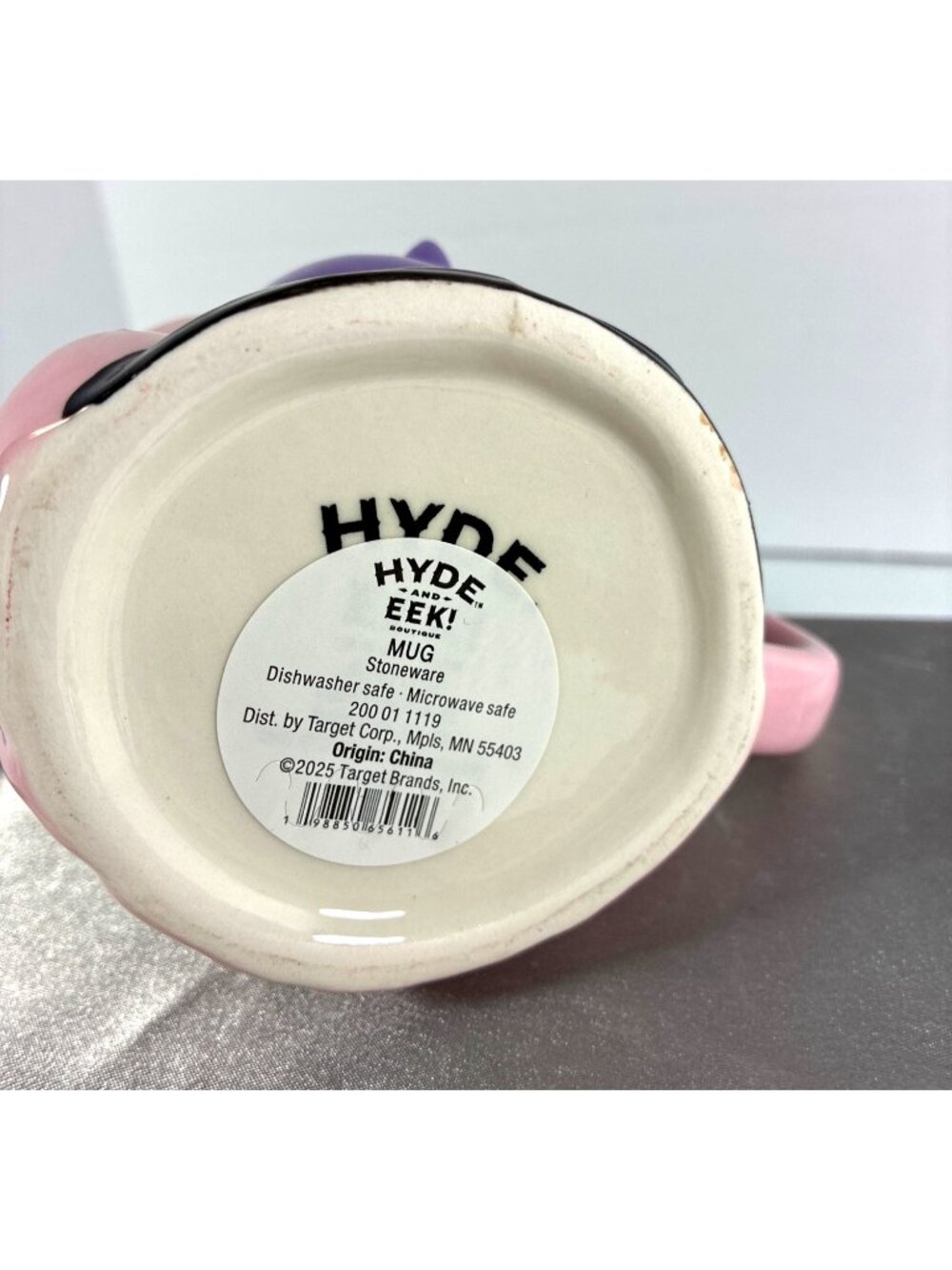 Hyde & EEK! Witch Lidded Mug Tea Cup Halloween Purple Face Hat Target New NOS - Picture 10 of 16